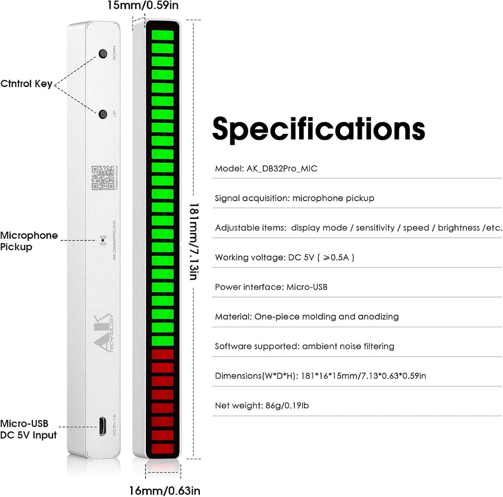 32-Bit Music Spectrum Meter Audio Display U365877