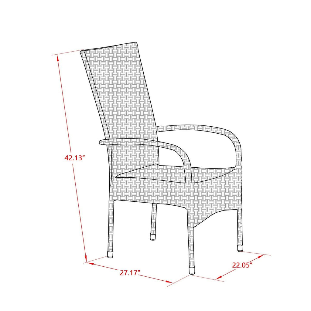 Wicker Patio Chair Natural Linen V8770