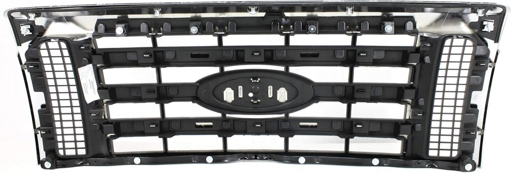 Chrome Shell Black Insert Grille Assembly for Ford F-150 I755