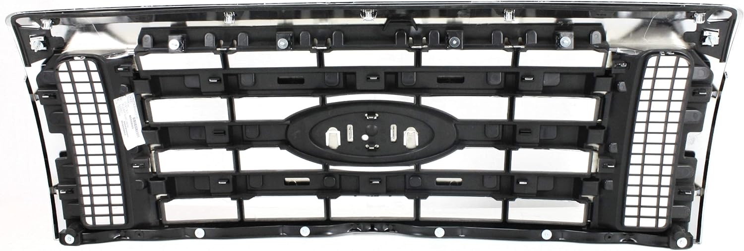 Chrome Shell Black Insert Grille Assembly for Ford F-150 I755