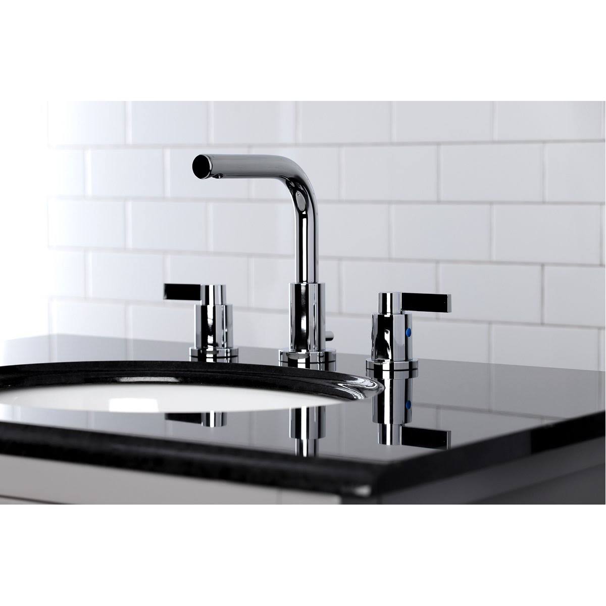 8x22 Widespread Bathroom Faucet, Brushed Brass X97933