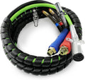 12ft 3 in 1 ABS & Power Air Line Hose Wrap 7 Way Electrical Cable with Handle Grip F8514
