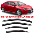 Glass Tape-on Rain Guards for Toyota Corolla Sedan, 4 Pieces S668