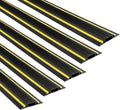 6FT Floor Cord Cover 5 Pack Black Yellow V345650