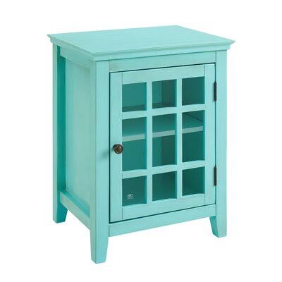Turquoise 1 Door Accent Cabinet H711