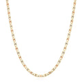 Solid 14K Gold Tri-Color 4mm Diamond-Cut Chain Necklace 18"-24" O76149