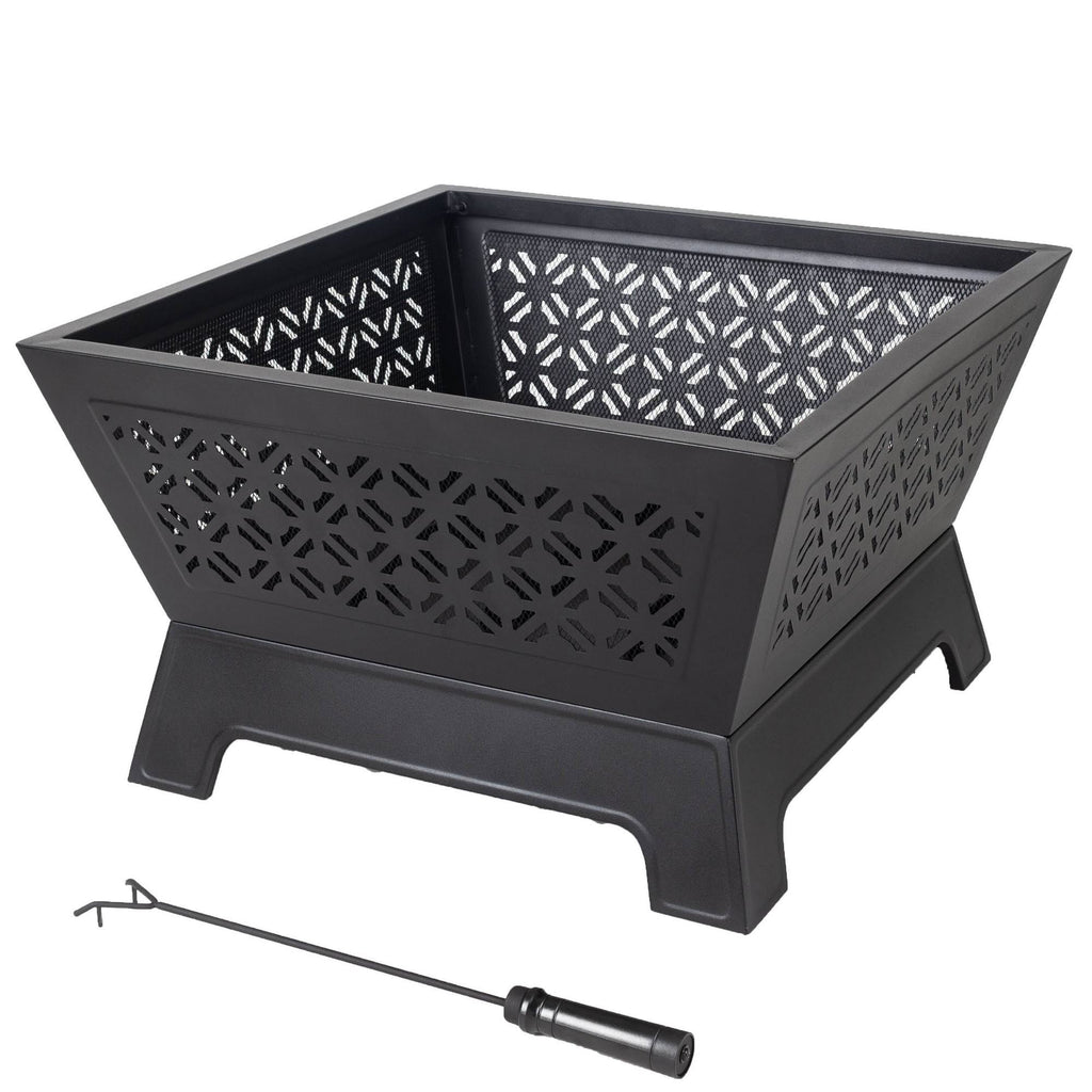Square Wood Burning Fire Pit W32574
