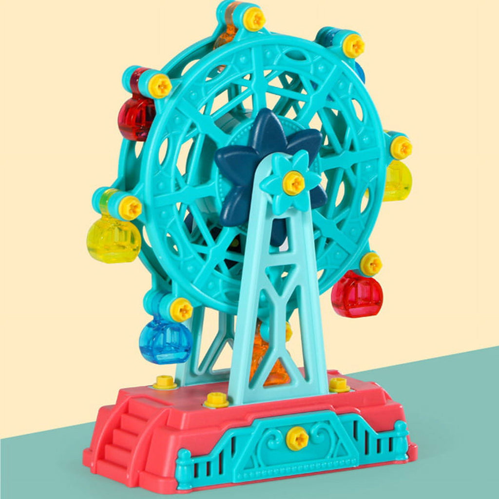 Amusement Park Building Blocks Toys DIY Gear Ferris Wheel Roller Coaster Assembling Puzzle Toys L43570