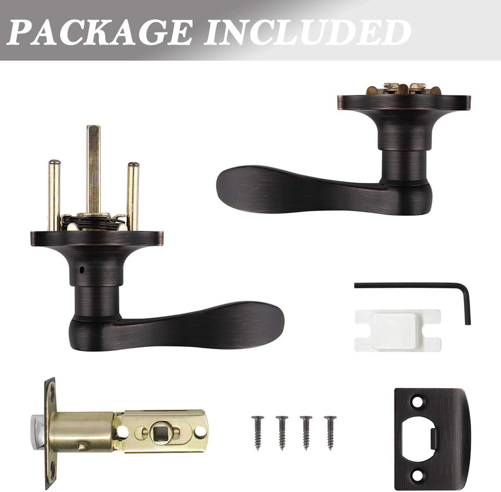 5 Pack Oil Rubbed Bronze Interior Door Lever H17320