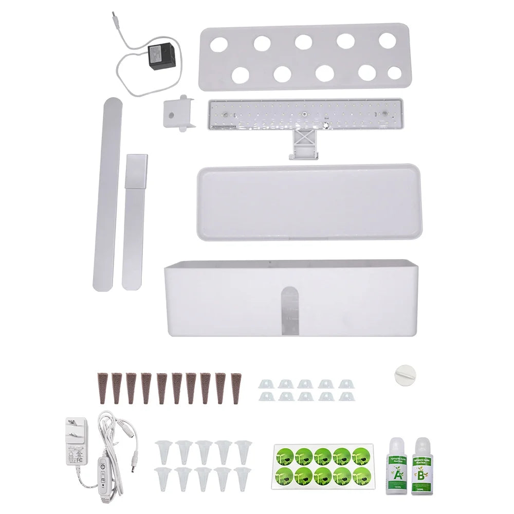 9 Pods Hydroponics Growing System Indoor Garden Kit with LED Grow Lights G834