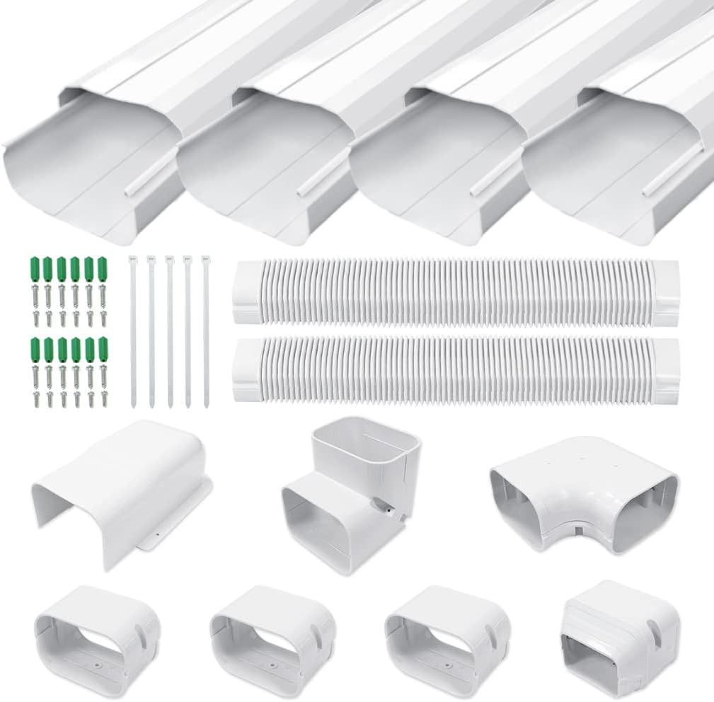 4'' 17 Ft PVC Decorative Pipe Line Cover Kit, Pack of 2 A45201