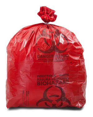 Red Medical Waste Trash Bags, Case of 200 S433