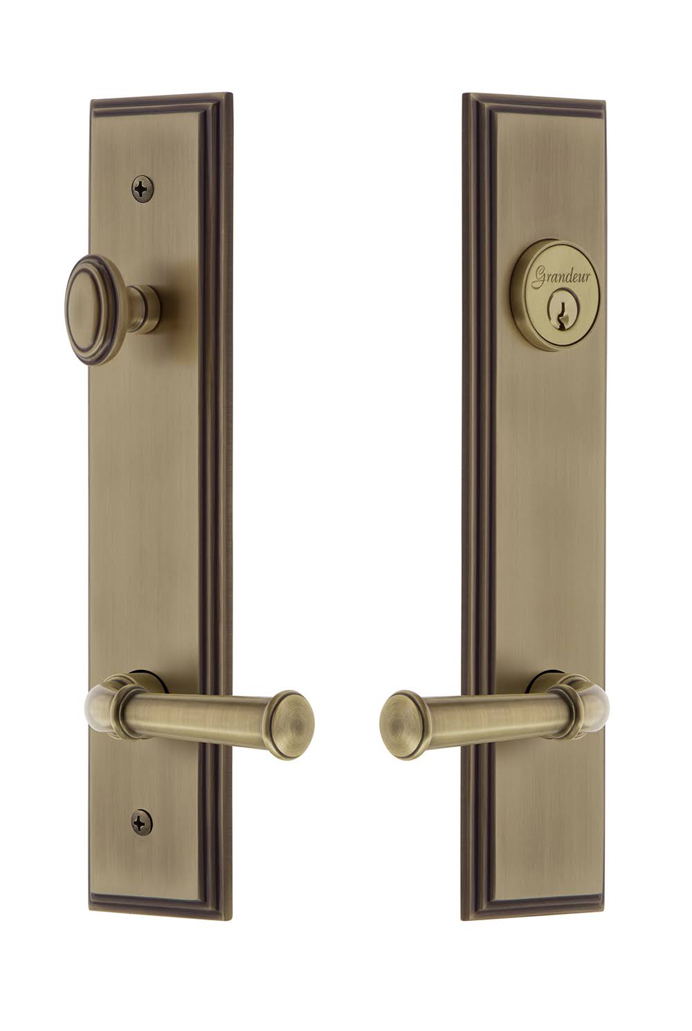 Vintage Brass Entry Lever Set L854