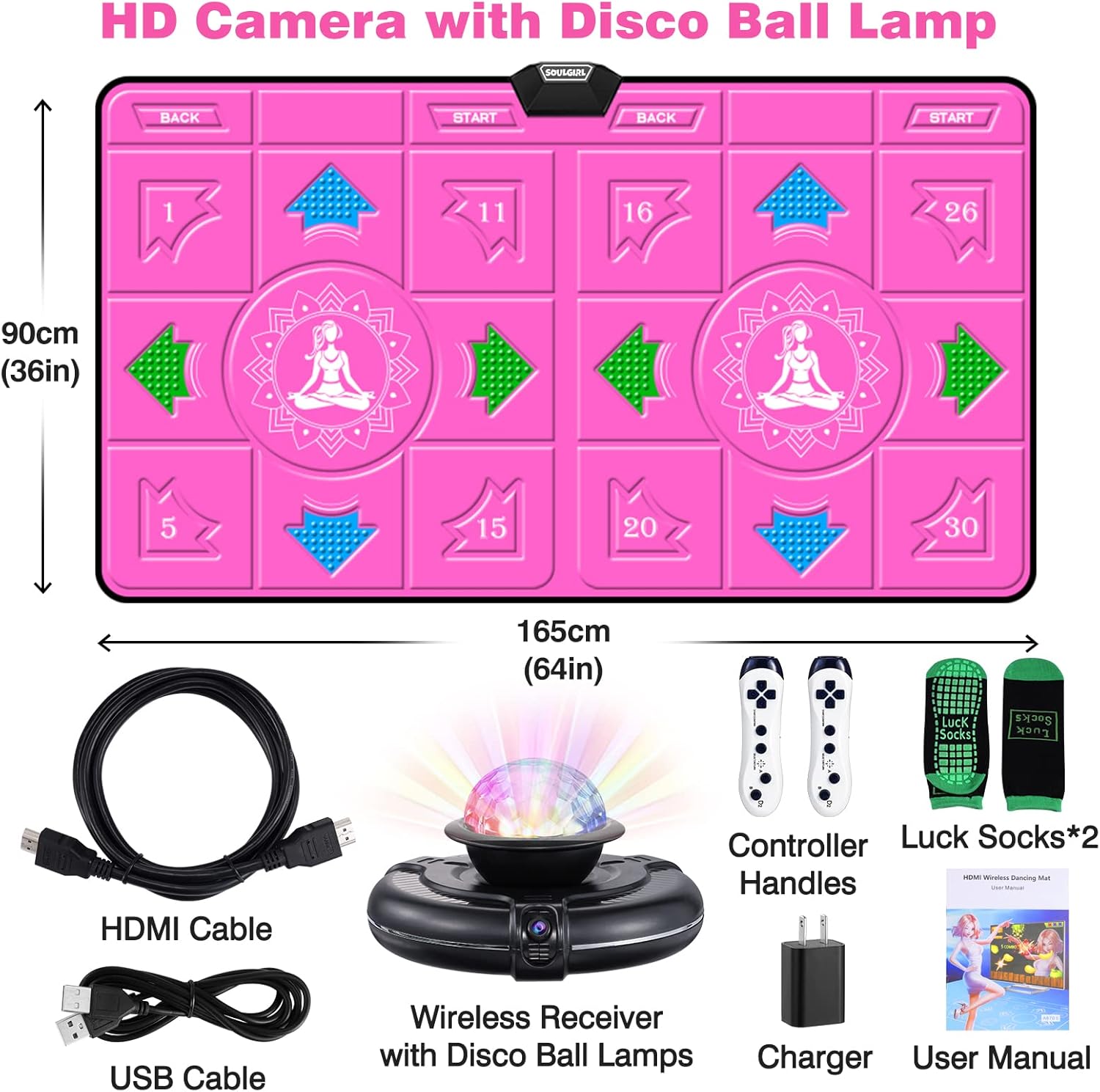HDMI Wireless Double User Dance Mat with HD Camera H28154