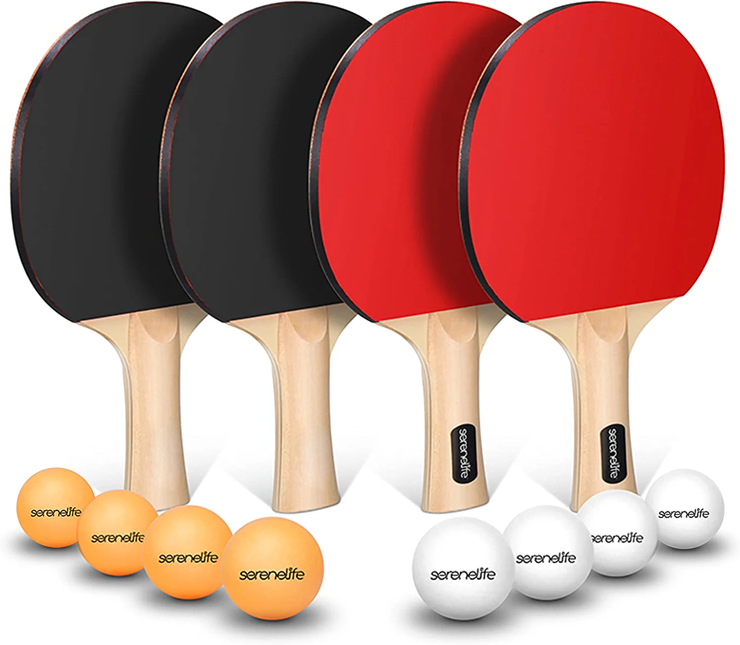 4 Ping Pong Rackets Table Tennis Paddle Set F410