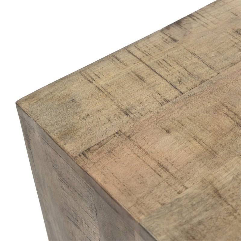 Industrial Mango Wood Cabinet with 4 Drawers in Tan U7880