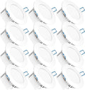 12 Pack 4 Inch Ultra Thin LED Recessed Ceiling Lights, 2700K Soft White, 10W, 650 LM, Dimmable U599959