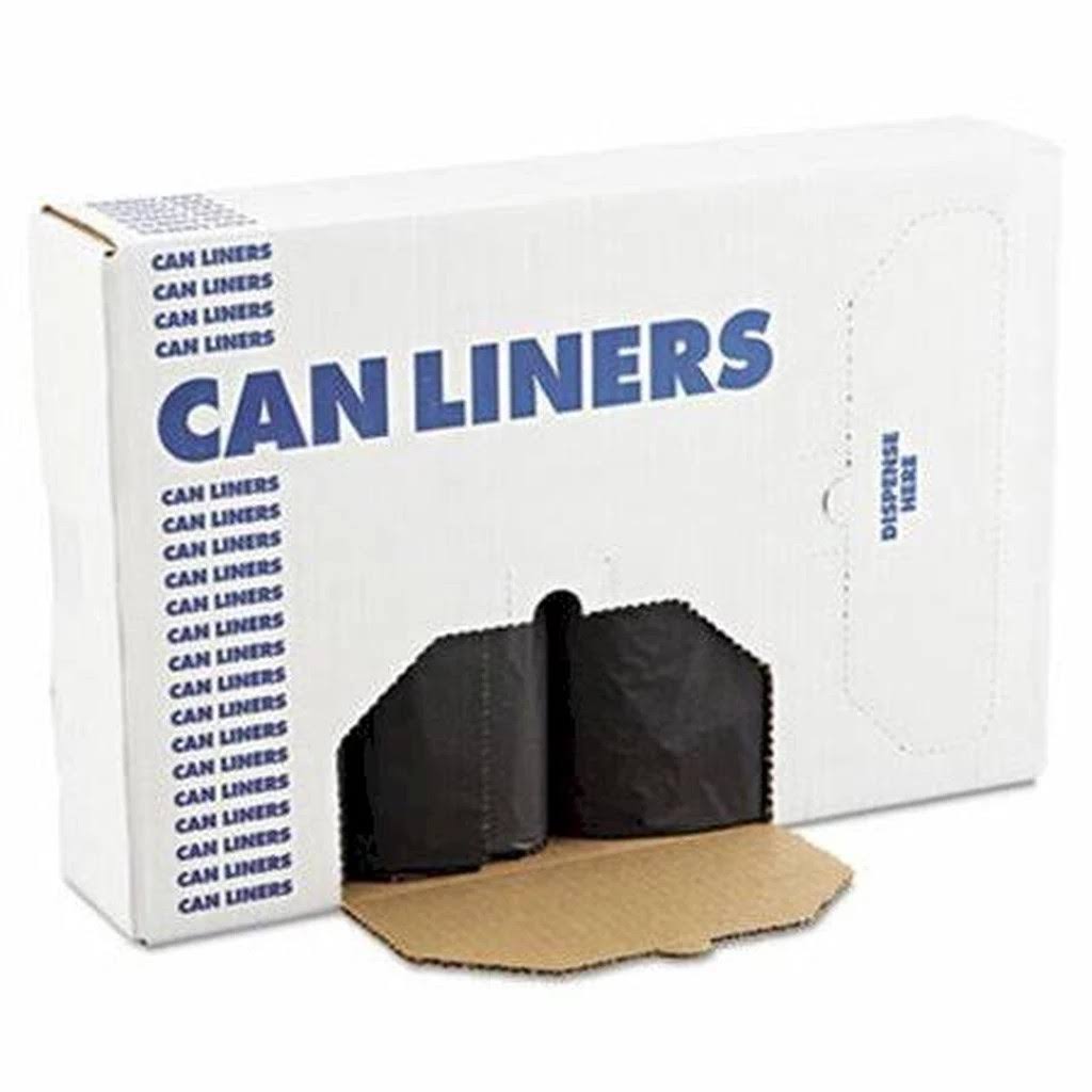 Black 56 Gal Low Density Can Liners 100 /carton R740273
