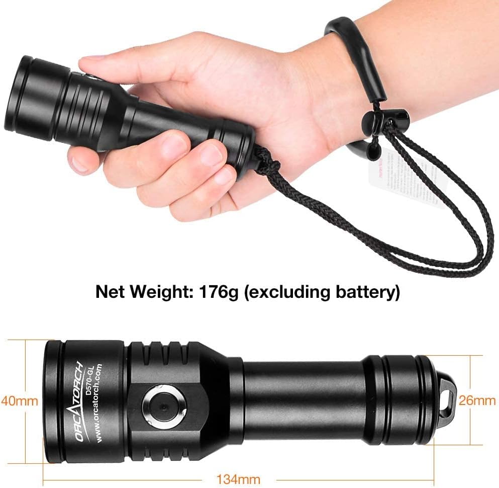 2-in-1 Scuba Diving Light with 1000 Lumens White Beam T533