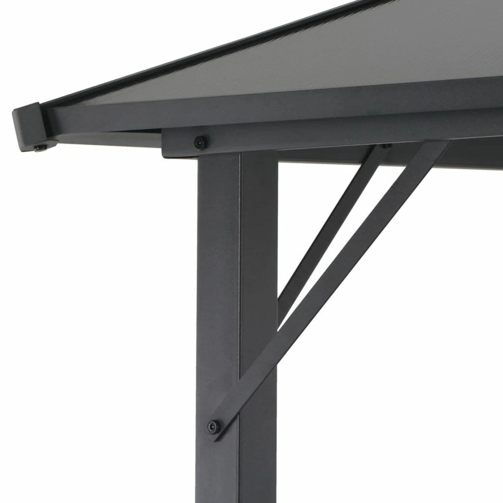 Black Outdoor Gazebo Canopy Tent 18.9ft x 9.5ft x 10.1ft P6975