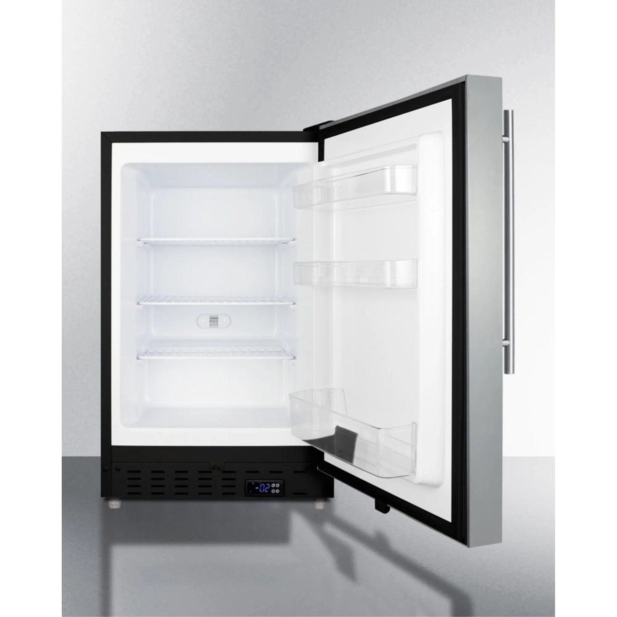 24 in. Built-In All-Freezer, Stainless Steel & Black N264