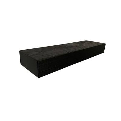 Solid Wood Floating Shelf Black A71390