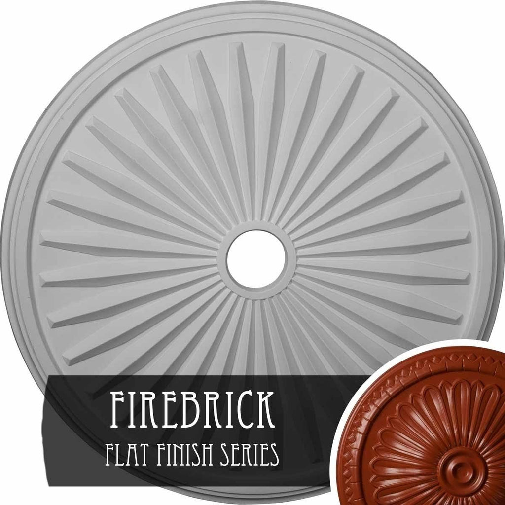 Hand-Painted Firebrick Ceiling Medallion J7436