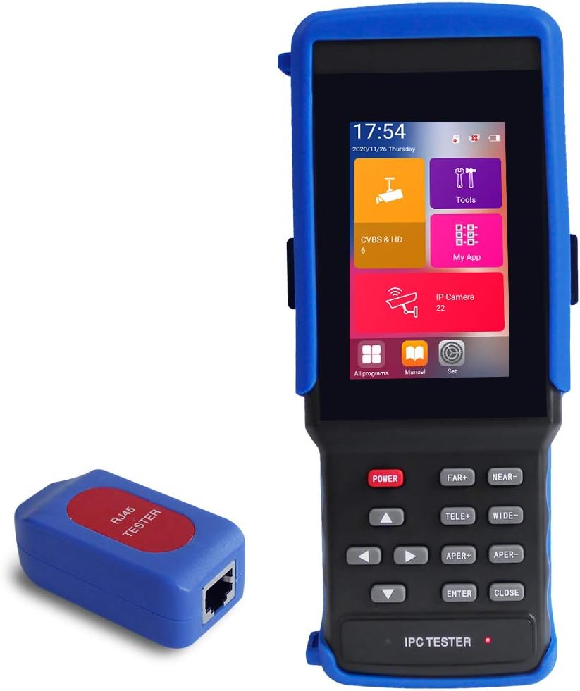 4 Inch Touch Screen IP Camera Tester with WiFi and PoE Power Output Z1116