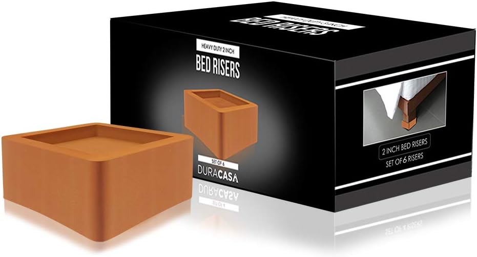 2 Inch Heavy-Duty Bed Risers (4, Black) W6898
