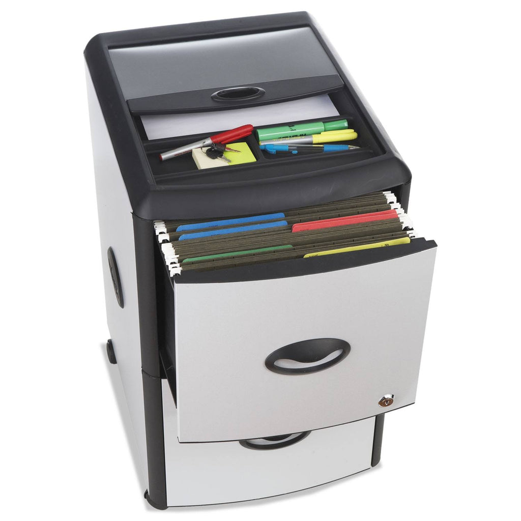Mobile Filing Cabinet with Metal Siding Y691